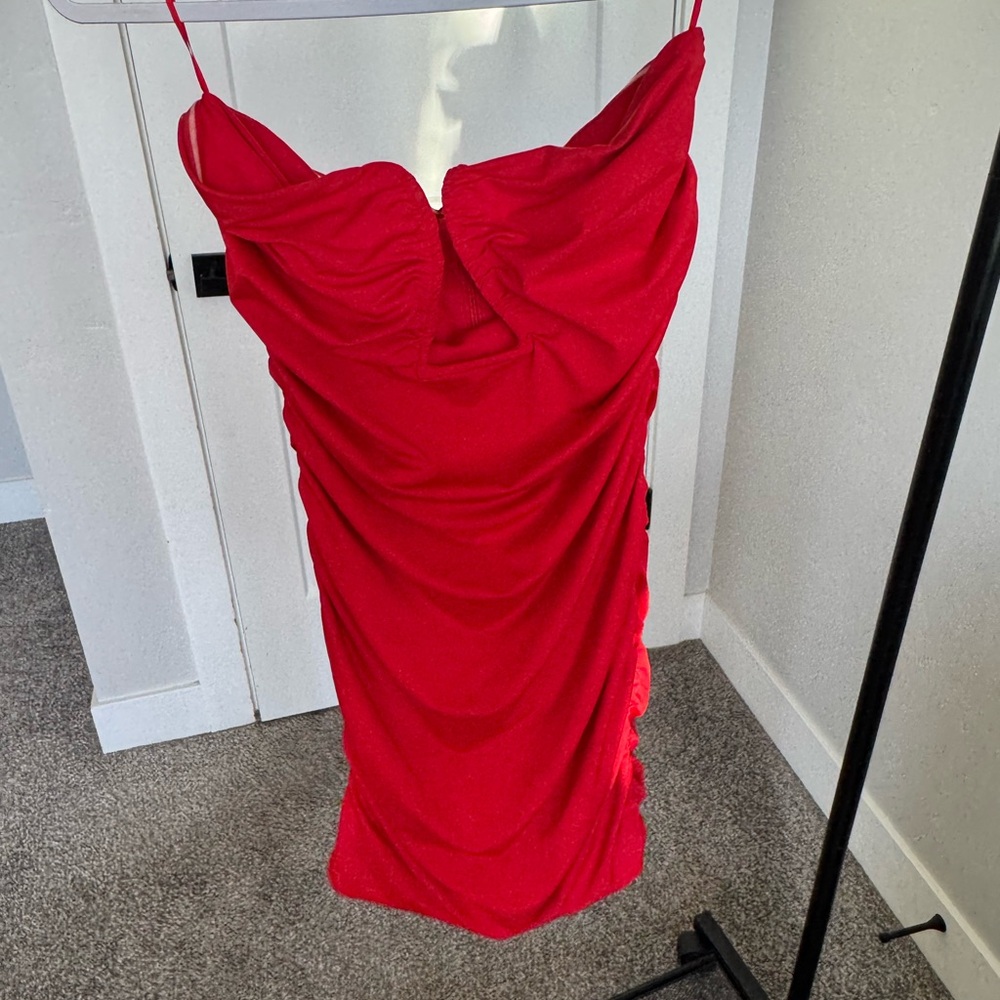 Vici Strapless Red Dress